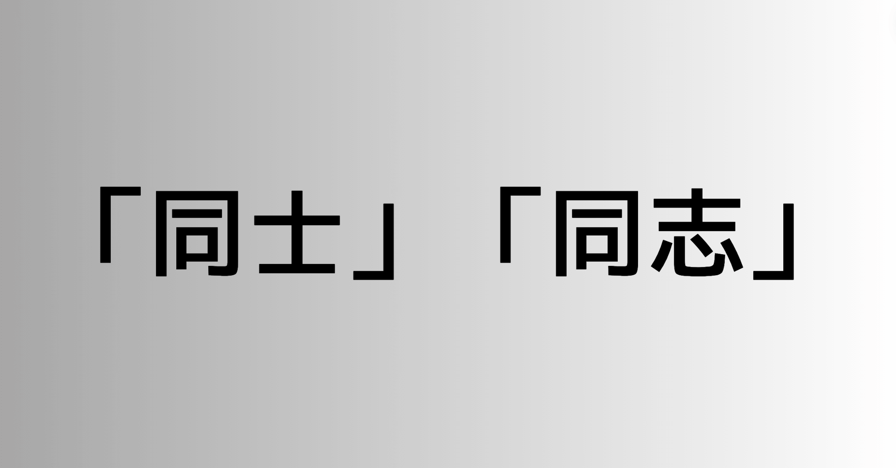 「同士」と「同志」の違い