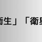 「衛生」と「衛星」の違い